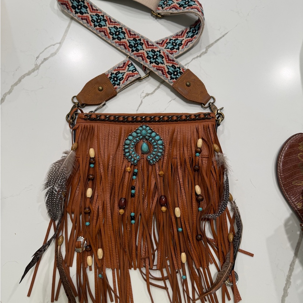 Bohemian Fringe Brown Bag